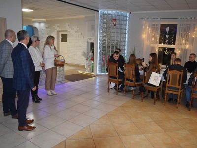 Wigilijne spotkanie zawodników MKS STAL Sulęcin. 