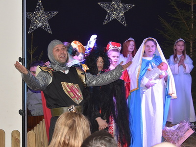 Inscenizacja "Betlejem Żubrowskie" w Świetlicy Wiejskiej w Żubrowie.