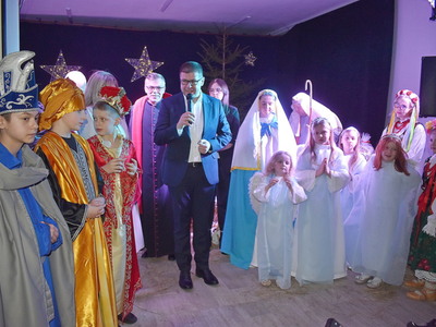 Inscenizacja "Betlejem Żubrowskie" w Świetlicy Wiejskiej w Żubrowie.