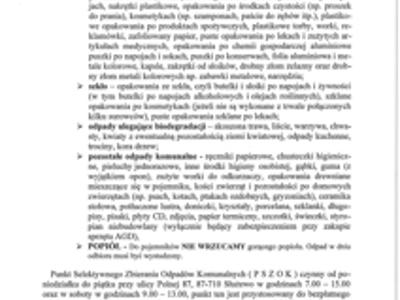 HARMONOGRAM ODBIORU ODPADÓW I PÓŁROCZE (STYCZEŃ-CZERWIEC) 2025 ROKU 2