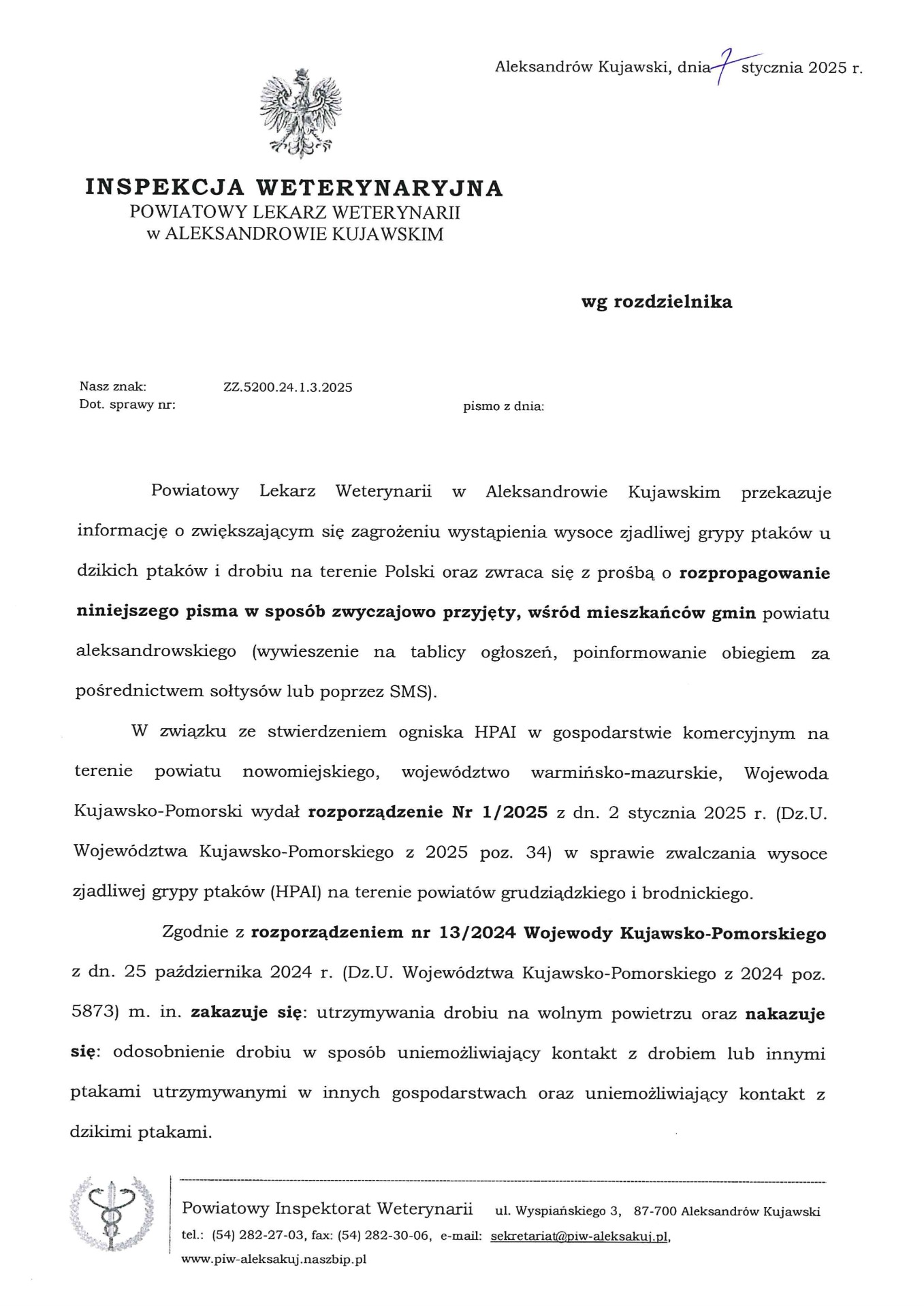 Rosnące zagrożenie grypy ptaków. 1