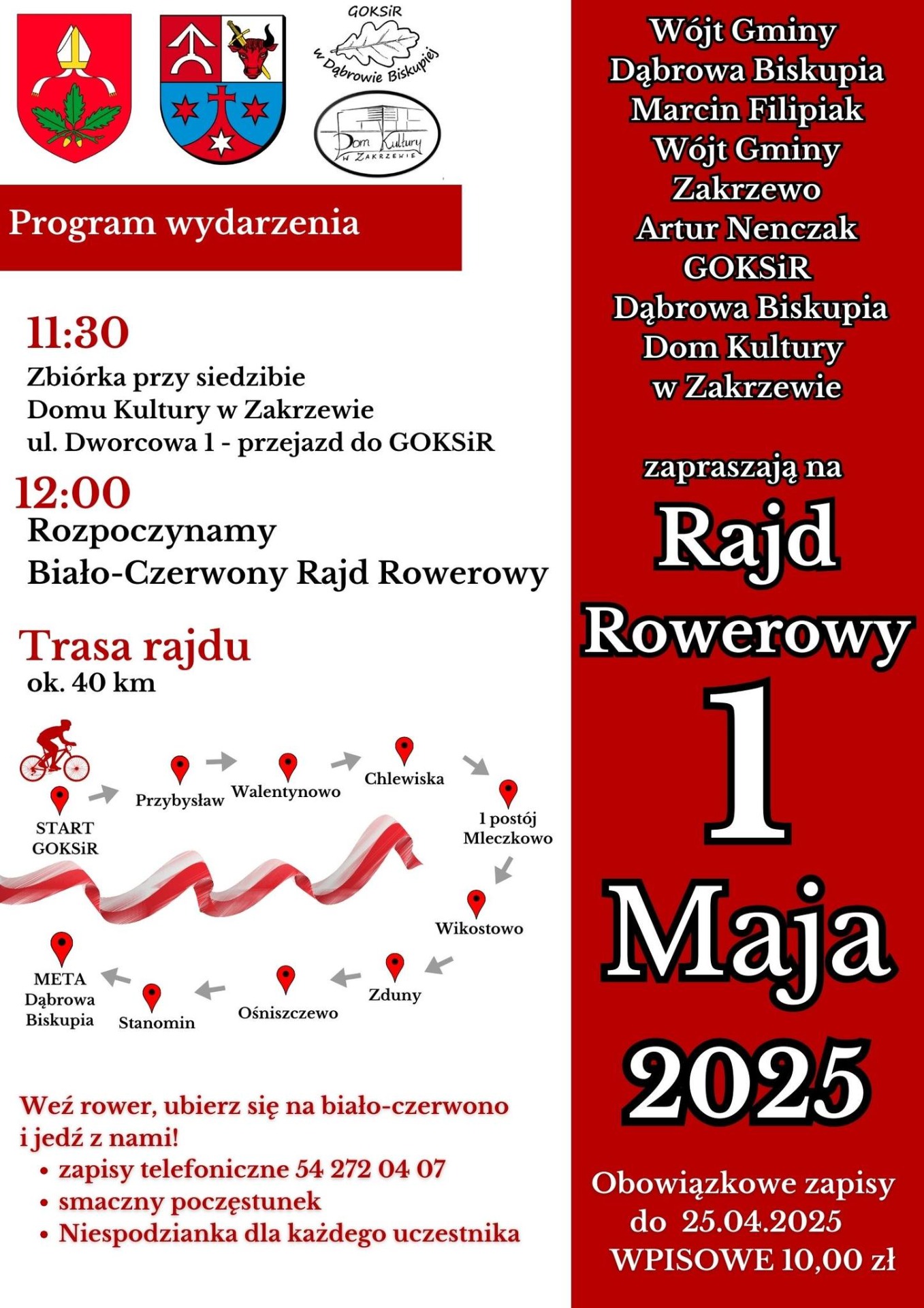  Biało-Czerwony Rajd Rowerowy – 1 Maja 2025 