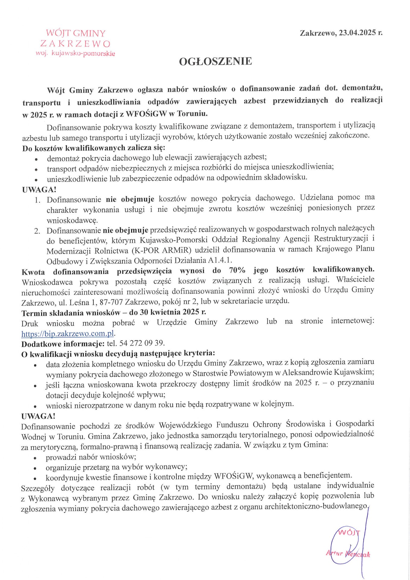 Ogłoszenie