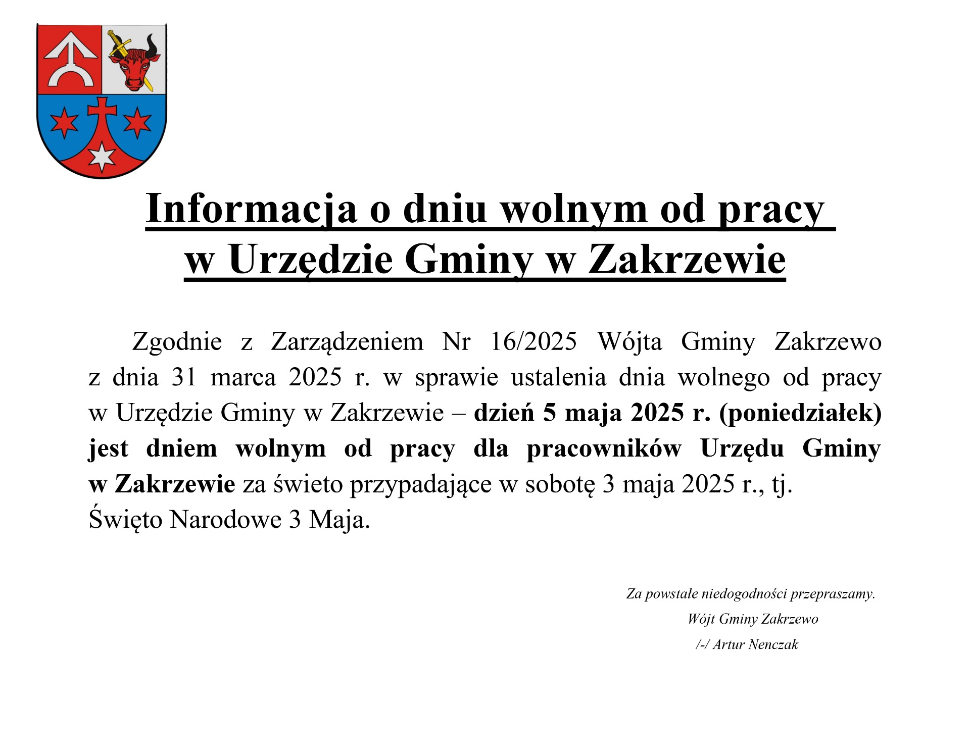 Dzien wolny od pracy