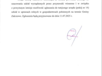komisja do szacowania szkód wyrządzonych przez przymrozki wiosenne