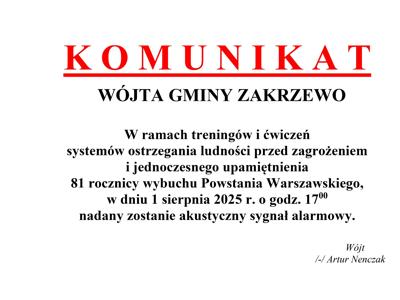 Komunikat 1 sierpnia
