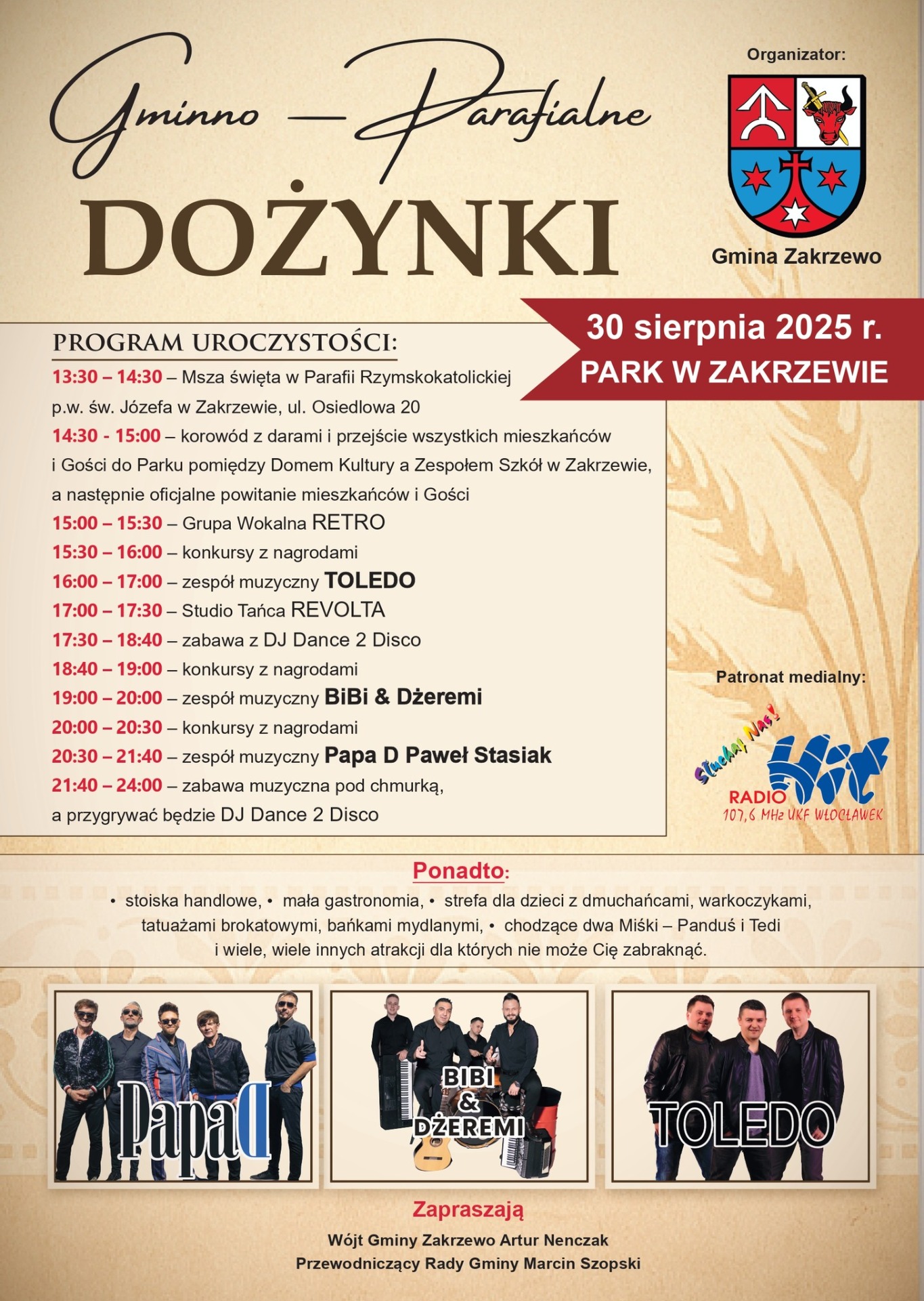 Dożynki Gminno-Parafialne w Zakrzewie! 