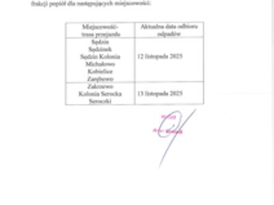 Zmiana Daty Odbioru Popiołu w Listopadzie 2025!