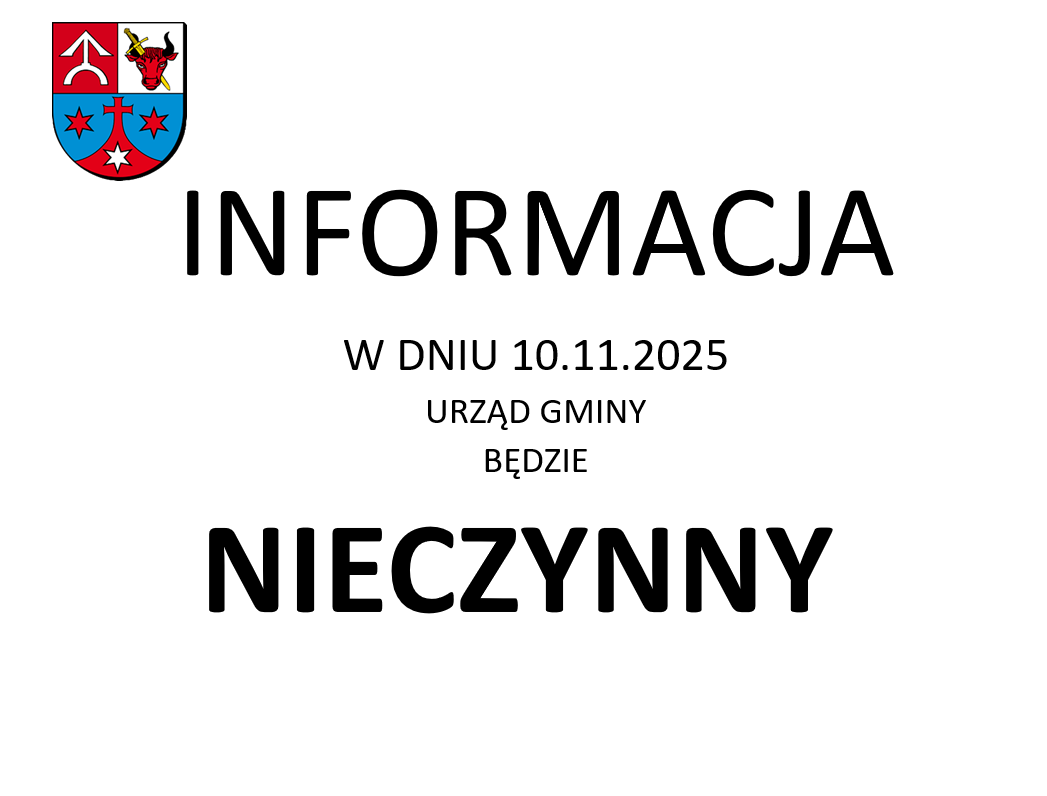 Informacja o dniu wolnym od pracy w Urzędzie Gminy w Zakrzewie