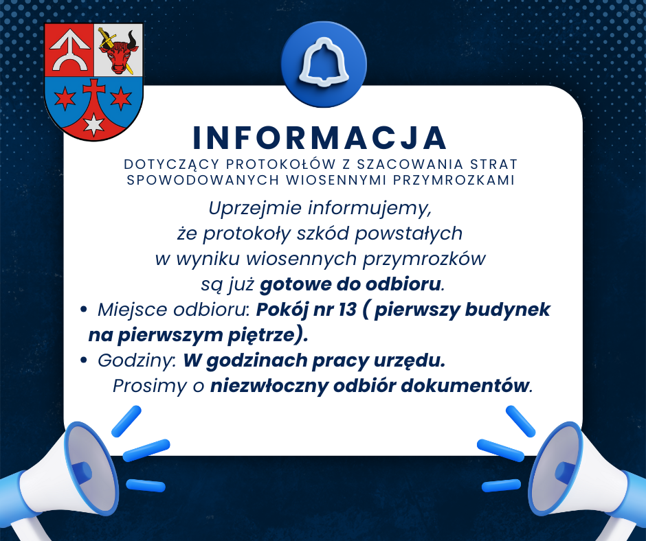Odbiór protokołów dotyczących szkód spowodowanych przez przymrozki wiosenne
