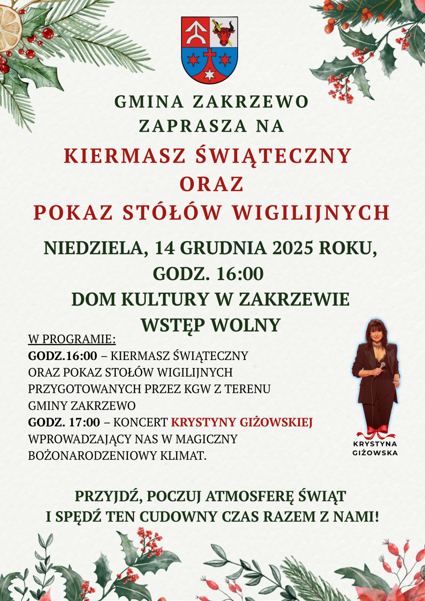 Zapraszamy na Świąteczny Kiermasz i Pokaz Stołów Wigilijnych!