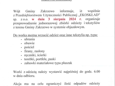Zbiórka tekstylii