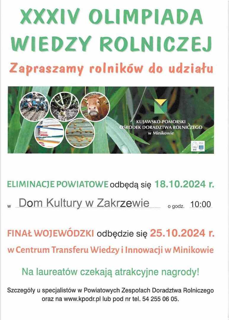 XXXIV Olimpiada Wiedzy Rolniczej