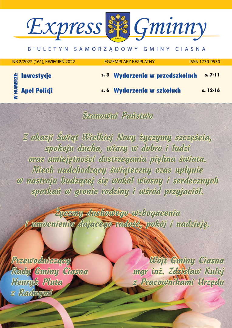 AltZdjęcie przedstawia okładkę wydawnictwa Express Gminny z kwietnia 2022r [1654x2339]