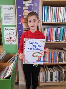 Alt="Zdjęcie przedstawia Gaię, uczestniczkę akcji Mała Książka-Wielki Człowiek. "