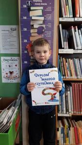 Alt="Zdjęcie przedstawia uczestnika - Tomasza, akcji Mała Książka - Wielki Człowiek."