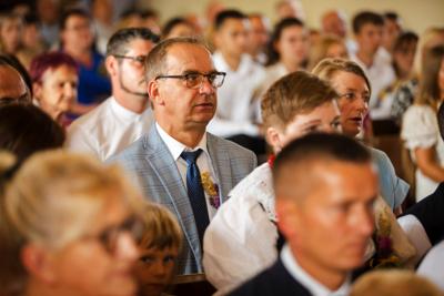 Alt=”Zdjęcie przedstawia obchody Dożynek Gminy Ciasna w Glinicy w dniu 1 września 2024 roku.”