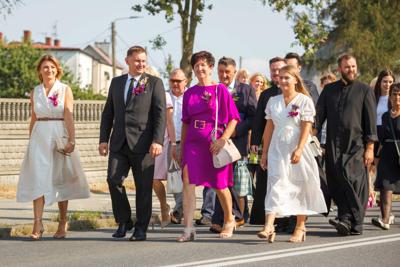 Alt=”Zdjęcie przedstawia obchody Dożynek Gminy Ciasna w Glinicy w dniu 1 września 2024 roku.”