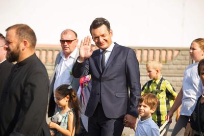 Alt=”Zdjęcie przedstawia obchody Dożynek Gminy Ciasna w Glinicy w dniu 1 września 2024 roku.”