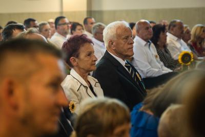 Alt="Zdjęcie przedstawia obchody Dożynek Gminy Ciasna w Wędzinie, które odbyły się 24 sierpnia 2025 roku."