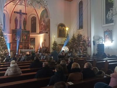 Alt="Zdjęcie przedstawia koncert pt. "Koncert Kolęd" który odbył się w Sierakowie Śląskim, 2025r."