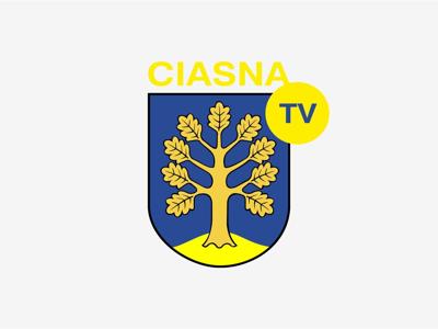 Alt="Herb Gminy Ciasna z napisem Ciasna TV."