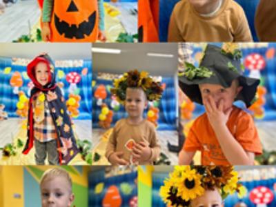 Alt:"Zdjęcie przedstawia Dzień Jesieni w przedszkolu w Ciasnej."