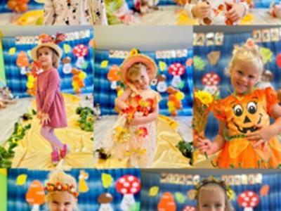 Alt:"Zdjęcie przedstawia Dzień Jesieni w przedszkolu w Ciasnej."