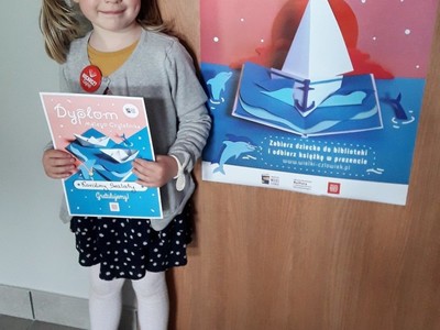 Alt="Mała Czytelniczka Gminnej Biblioteki Publicznej w Ciasnej."