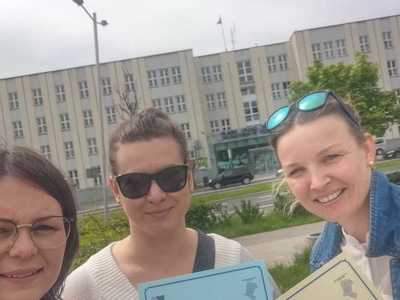Alt="Zdjęcie przedstawia laureatki konkursu Kuratorium Oświaty w Katowicach."