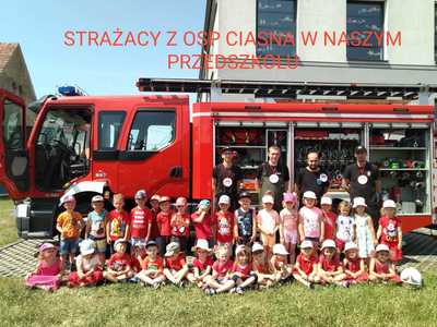  Alt="Zdjęcie przedstawia przedszkolaki z Zespołu Szkolno – Przedszkolnego w Ciasnej."