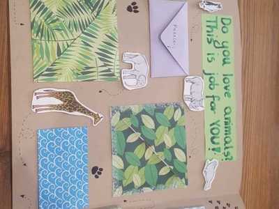 Alt= "Zdjęcie przedstawia prace konkursowe z III Gminny Konkurs Plastyczny "Mój zawód - moja pasja" – „My job- my passion”  SP Ciasna."