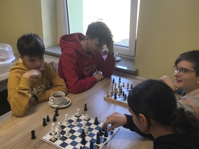 Alt="Szkolny Turniej na Mistrza Szach Mat w Szkole  w Zborowskiem."
