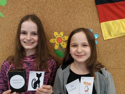 Alt="Zdjęcie przedstawia uczennice biorące udział w Spielfabrik – etap szkolny Konkursu Wojewódzkiego."