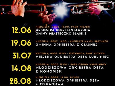 Alt="Zdjęcie przedstawia plakat Tarnogórskie Trąbienie, na którym wystąpi Gminna Orkiestra Dęta z Ciasnej w dniu 19.06.2022."