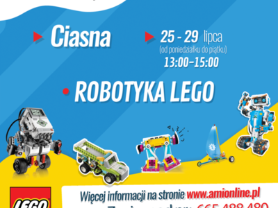 Alt="Plakat na zajęcia Robotyki Lego."