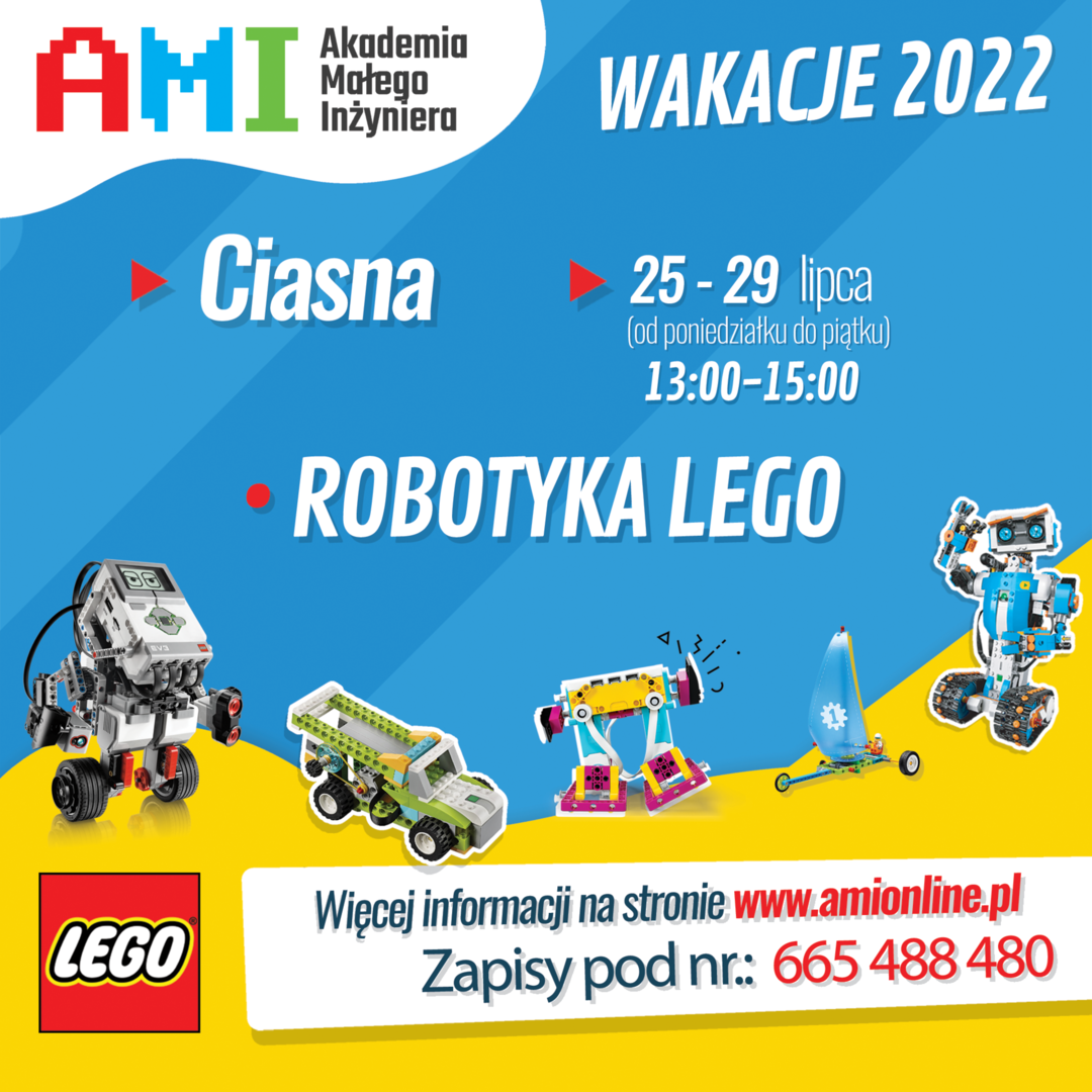 Alt="Plakat na zajęcia Robotyki Lego."