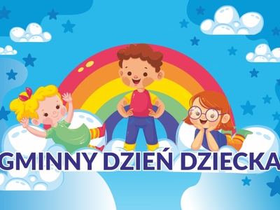 Alt="Plakat na Gminny Dzień Dziecka."