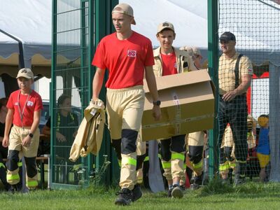 Alt="Zdjęcie przedstawia zawody - Ochotniczych Straży Pożarnych gminy Ciasna. Fot. Radosław Gruca."