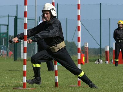 Alt="Zdjęcie przedstawia zawody - Ochotniczych Straży Pożarnych gminy Ciasna. Fot. Radosław Gruca."