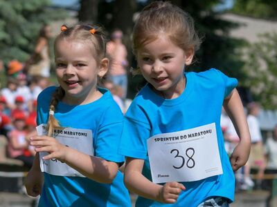 Alt="Zdjęcie przedstawia zawody przedszkolaków „SPRINTEM DO MARATONU”. Foto: R.Gruca"