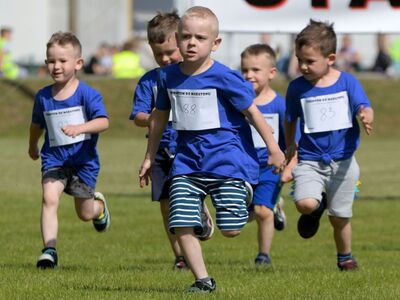 Alt="Zdjęcie przedstawia zawody przedszkolaków „SPRINTEM DO MARATONU”. Foto: R.Gruca"