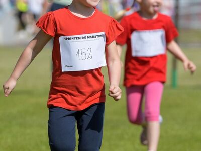 Alt="Zdjęcie przedstawia zawody przedszkolaków „SPRINTEM DO MARATONU”. Foto: R.Gruca"