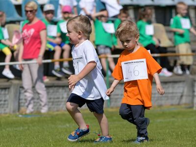 Alt="Zdjęcie przedstawia zawody przedszkolaków „SPRINTEM DO MARATONU”. Foto: R.Gruca"