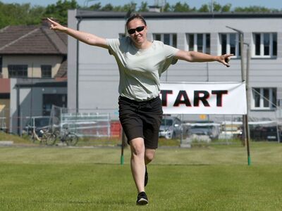 Alt="Zdjęcie przedstawia zawody przedszkolaków „SPRINTEM DO MARATONU”. Foto: R.Gruca"