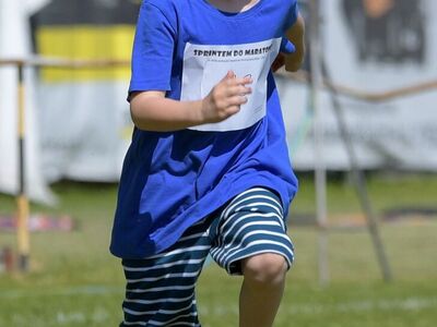 Alt="Zdjęcie przedstawia zawody przedszkolaków „SPRINTEM DO MARATONU”. Foto: R.Gruca"