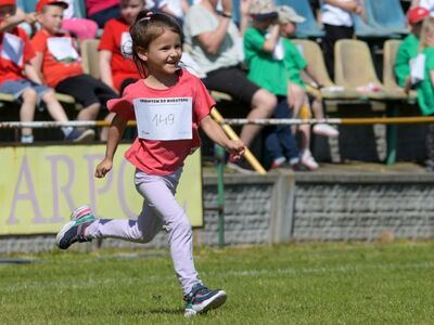 Alt="Zdjęcie przedstawia zawody przedszkolaków „SPRINTEM DO MARATONU”. Foto: R.Gruca"
