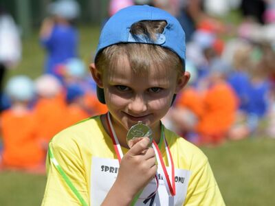 Alt="Zdjęcie przedstawia zawody przedszkolaków „SPRINTEM DO MARATONU”. Foto: R.Gruca"