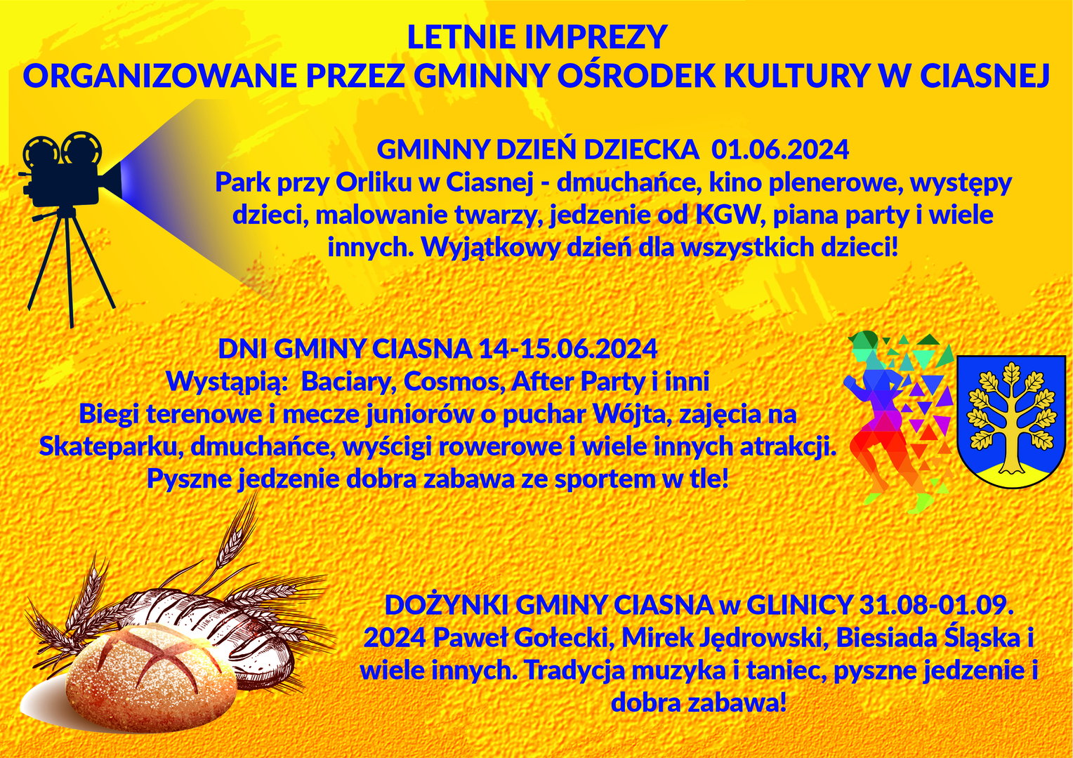 Alt="LETNIE IMPREZY ORGANIZOWANE PRZEZ GMINNY OŚRODEK KULTURY W CIASNEJ."