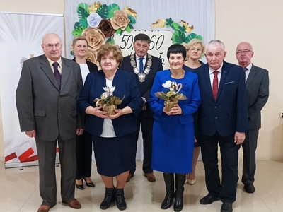 Alt="Zdjęcie przedstawia obchody Jubileuszy 50-, 55-, 60- i 65-lecia Pożycia Małżeńskiego w 2023 roku w Ciasnej."